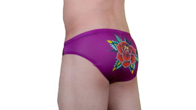 Zunga bordo con rosa 
