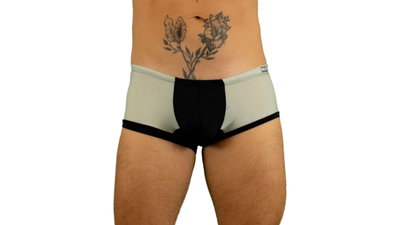 Mini boxer combinado negro y gris