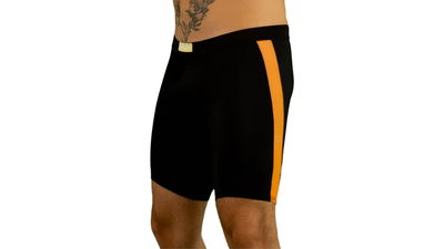 Boxer largo combinado negro y mostaza 