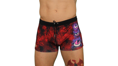 Short Malla traje de baño Rojo esfumado