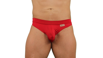 Sunga Malla traje de baño Rojo liso