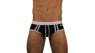 Sunga Malla traje de baño Negro y Blanco