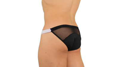 Slip microtul combinado Negro Y Blanco