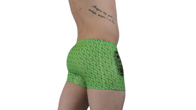 Mini Short verde con cuadros 3D