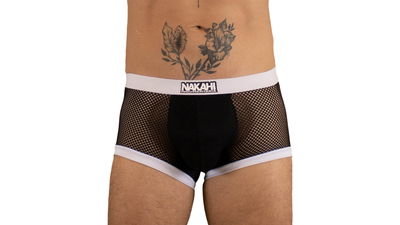 Mini boxer negro con transparencia 