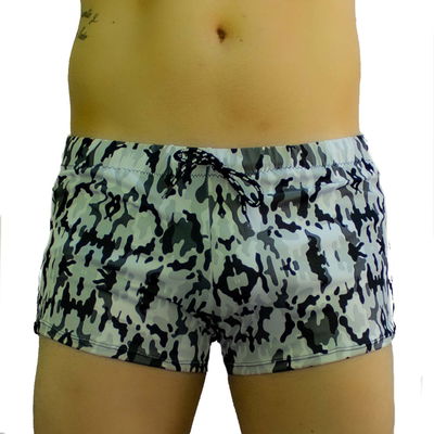 Short camuflado gris blanco y negro 
