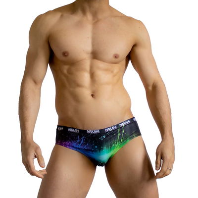 Zunga negra con ondas multicolor
