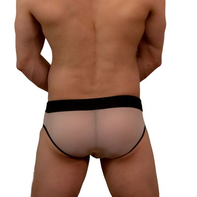 Slip nude transparente 