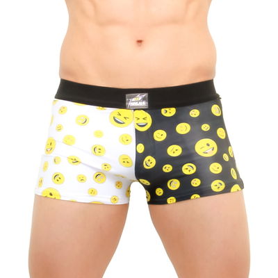 Boxer combinado emogis fondo blanco y negro 