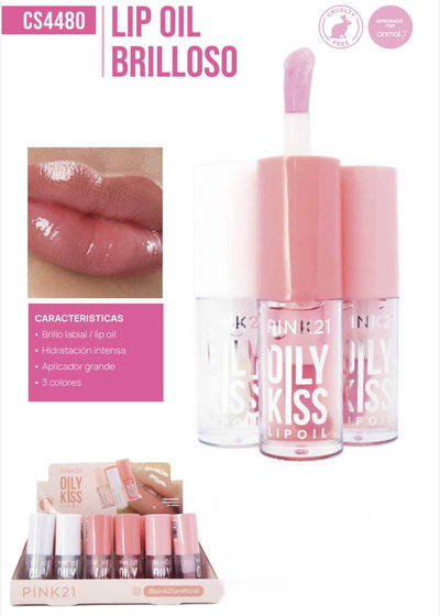 PINK 21 LIP OIL OILY KISS CS4480 X1