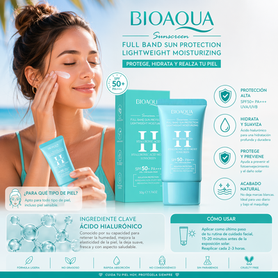 BIOAQUA PROTECTOR SOLAR ACIDO HIALURONICO SPF50+PA+++ 81704 X1