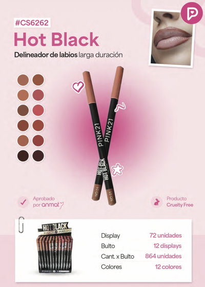 CS6262 PINK 21 LAPIZ DELINEADOR DE LABIOS X1
