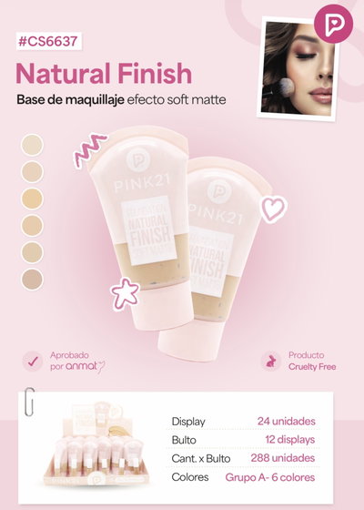 CS6637 PINK 21 BASE LIQUIDA SOFT MATTE X1