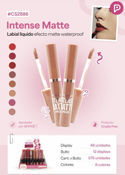 CS2886 PINK 21 LABIAL LIQUIDO MATTE INTENSE X1