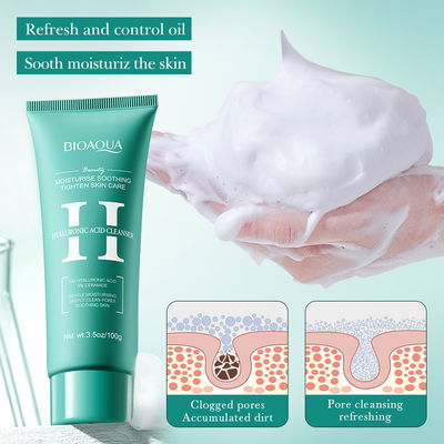 BIOAQUA LIMPIADOR FACIAL DE ÁCIDO HIALURONICO 100G 18823 X1
