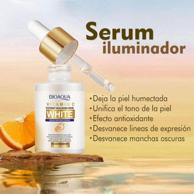 SERUM FACIAL BLANQUEADOR VIT C BIOAQUA x1