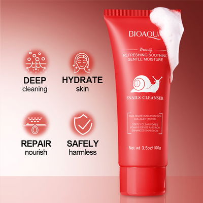 BIOAQUA LIMPIADOR FACIAL REPARADOR DE CARACOL 100G 50373 X1