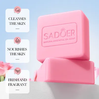 JABON NATURAL ACEITE ESENCIA ROSA SADOER 100G 72041 x1