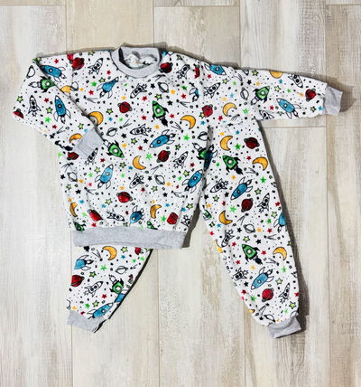 Conjunto 2 piezas polar soft Universo blanco