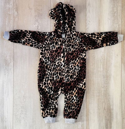 Enterito Mono Polar Soft Animal Print Marrón