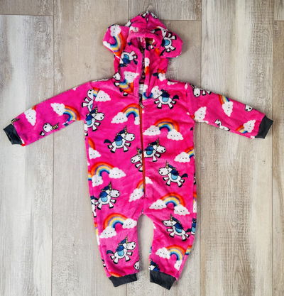 Enterito Mono Polar Soft Unicornio Fucsia 