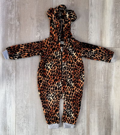 Enterito Mono Polar Soft Animal Print Naranja