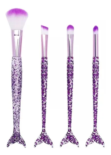 Set x4 brochas de sirena glitter
