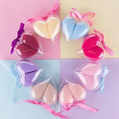 Set esponja facial x2 corazon
