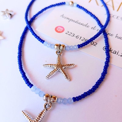 Tobillera elástica azul