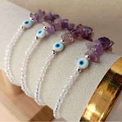 Pulseras elástica Amatista