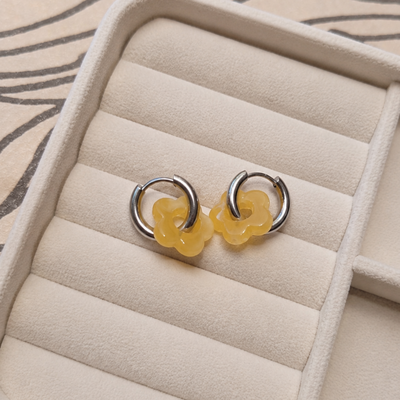 Aros Flor amarillo