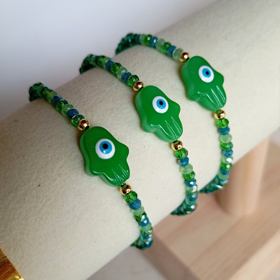 Pulsera elástica Manito verde