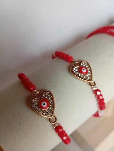 Pulsera Ojito strass dorada