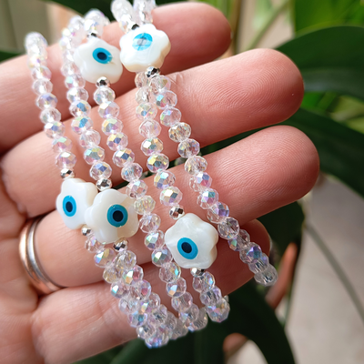 Pulsera elástica Flor de Nácar 