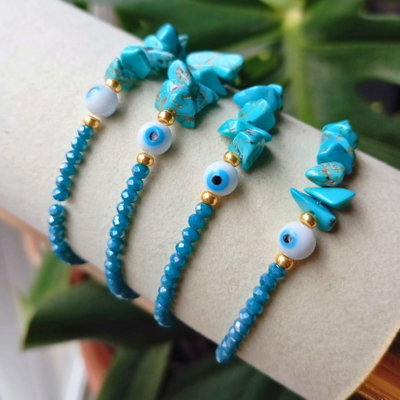 Pulseras elástica Turquesa