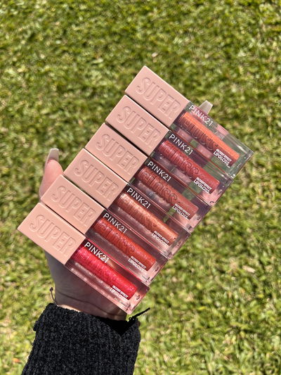 Super Gloss Pink 21 con brillos 🫦