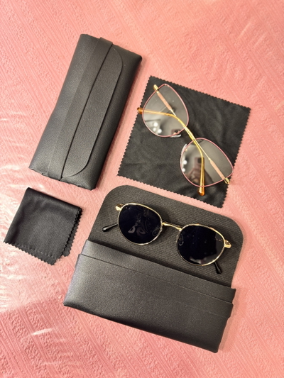 Estuche porta lentes con pañito 