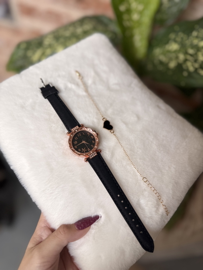 Set reloj + pulsera 🖤