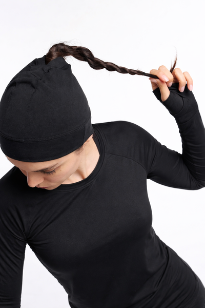 Gorro térmico con abertura para pelo | Running invierno unisex