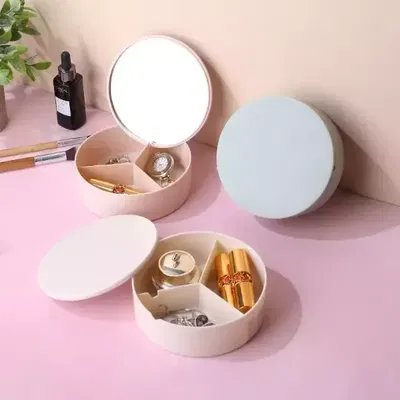 organizador de accesorios + espejito circular