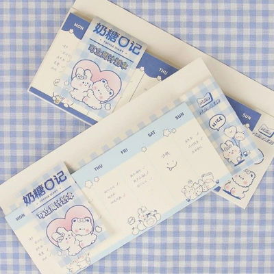 block de notas semanal - cute bunnies