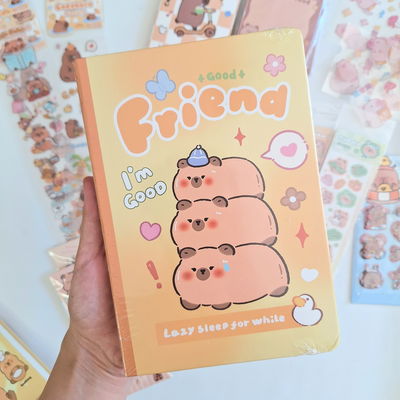 cuadernito para journal capybara