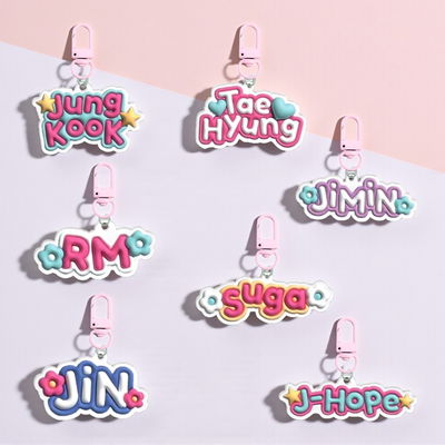 llavero acrílico BTS names ✨