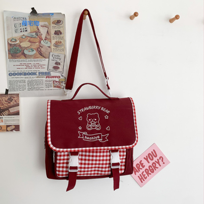 bolso mochila strawberry bear 🍓🧸