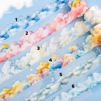 rollo washi troquelado –stickers decorativos cloudy☁️