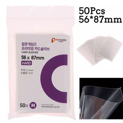 sleeves popcorn hard - pack 50 unidades - 56 x 87 mm