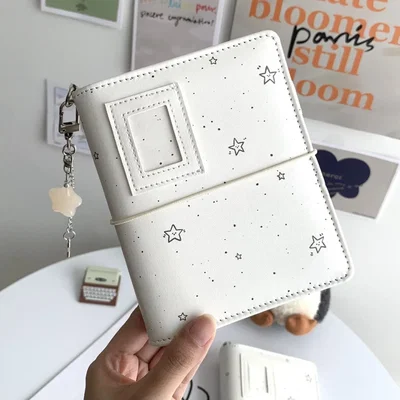 binder kpop photocard album white star + 40 folios
