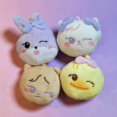 peluche llavero black pink - cabecita🖤💗