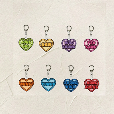 llavero acrílico ATEEZ names