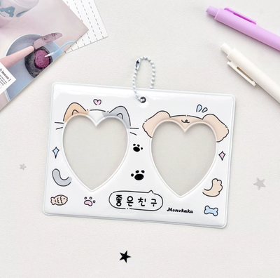 photocard holder doble 😺&🐕
